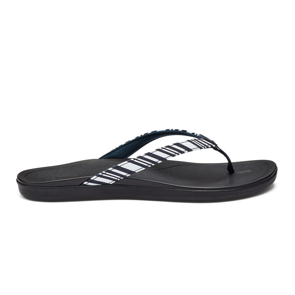 Olukai Zehentrenner Damen - Ho Opio Comfy & Classic Beach Schwarz - 87305BOEF